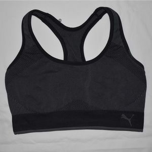 Medium Puma sports bra in grey.